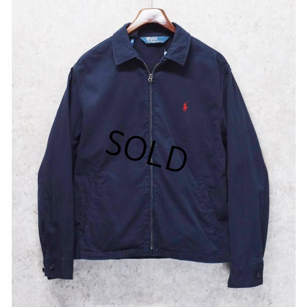 画像1: 【ラルフローレン】【POLO RALPH LAUREN】ビンテージ【紺】【コットン】ブルゾン【スウィングトップ】【サイズＬ】 