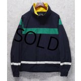 90's【ビンテージ】【nautica】【ノーティカ】【紺×緑ｘ白】ジップアップブルゾン【サイズＸＬ】 