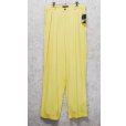 画像3: 90’S~ デッドストック USA製【JAMES LORD】ジェームズ・ロード【黄色】レーヨン ２タック【パンツ】【W34】<br> (3)