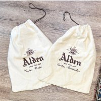 【ビンテージ】【Alden】オールデン 純正【生成り】【シューズバッグ】巾着 2枚セット 