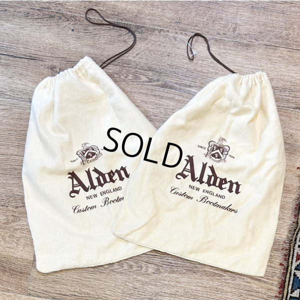 画像1: 【ビンテージ】【Alden】オールデン 純正【生成り】【シューズバッグ】巾着 2枚セット 