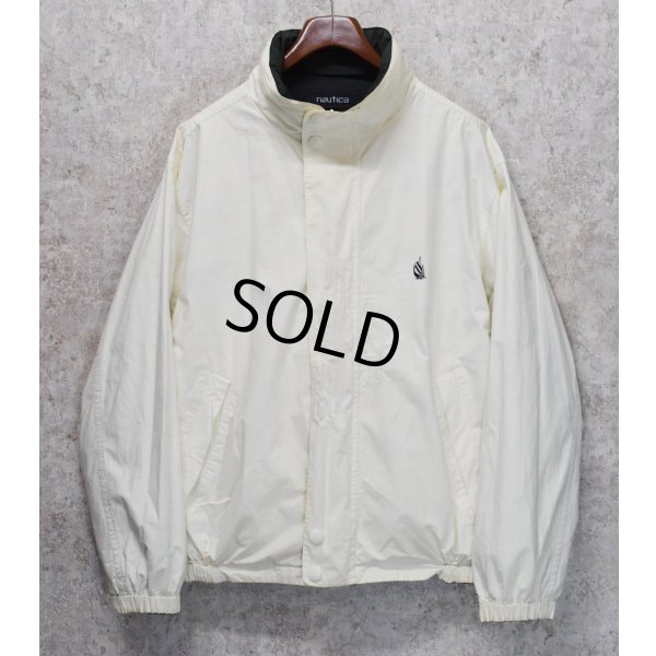画像5: 90's【ビンテージ】【nautica】【ノーティカ】【緑ｘ紺ｘ白 切替】ｘ【生成り】リバーシブル  コットン ジップアップブルゾン【サイズL程度】 