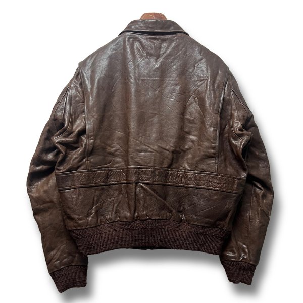 画像4: ビンテージ【ラルフローレン】POLO RALPH LAUREN【ブラウン】【A-2タイプ】【レザージャケット】【サイズXL】 