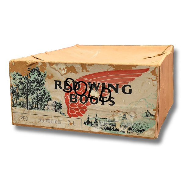 画像1: デッドストック【50's】【Red Wing】【レッドウィング】250【TUFFY】青タグ【ブラウン】レザーシューズ【１０ホールブーツ】【7D】【25cm程度】 