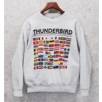 ~90's【ビンテージ】USA製【ONEITA】【オニータ】【国旗プリント】グレー【スウェット】【サイズL】 