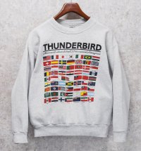 ~90's【ビンテージ】USA製【ONEITA】【オニータ】【国旗プリント】グレー【スウェット】【サイズL】 