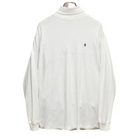 USA製【ラルフローレン】POLO RALPH LAUREN ビンテージ【白】【タートルネックロンT】【サイズXL】 