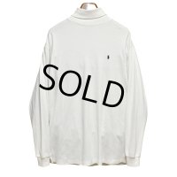 USA製【ラルフローレン】POLO RALPH LAUREN ビンテージ【白】【タートルネックロンT】【サイズXL】 
