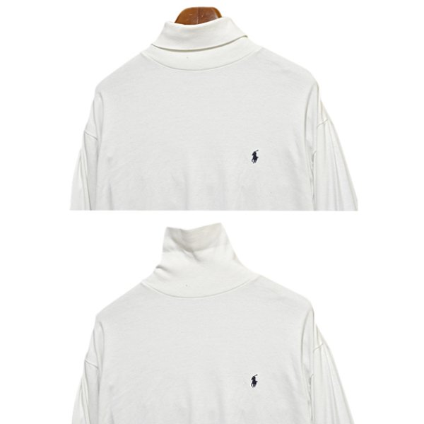 画像3: USA製【ラルフローレン】POLO RALPH LAUREN ビンテージ【白】【タートルネックロンT】【サイズXL】 