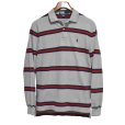 画像1: ビンテージ【ラルフローレン】 【POLO ralph lauren】【グレーｘ赤ｘ紺】【ボーダー】長袖【ロングスリーブシャツ】【ポロシャツ】 【サイズS】 <br> (1)