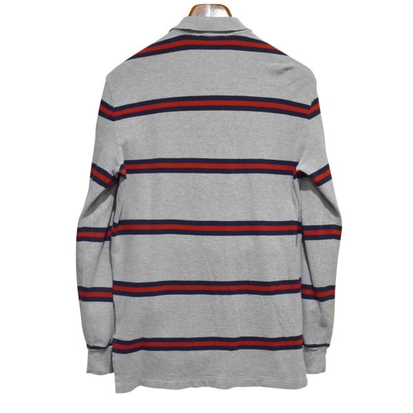 画像3: ビンテージ【ラルフローレン】 【POLO ralph lauren】【グレーｘ赤ｘ紺】【ボーダー】長袖【ロングスリーブシャツ】【ポロシャツ】 【サイズS】  