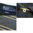 画像2: ビンテージ【ラルフローレン】 【POLO ralph lauren】【緑ｘ紺ｘ黄色】ボーダー【長袖ポロシャツ】 【サイズＳ】 <br> (2)