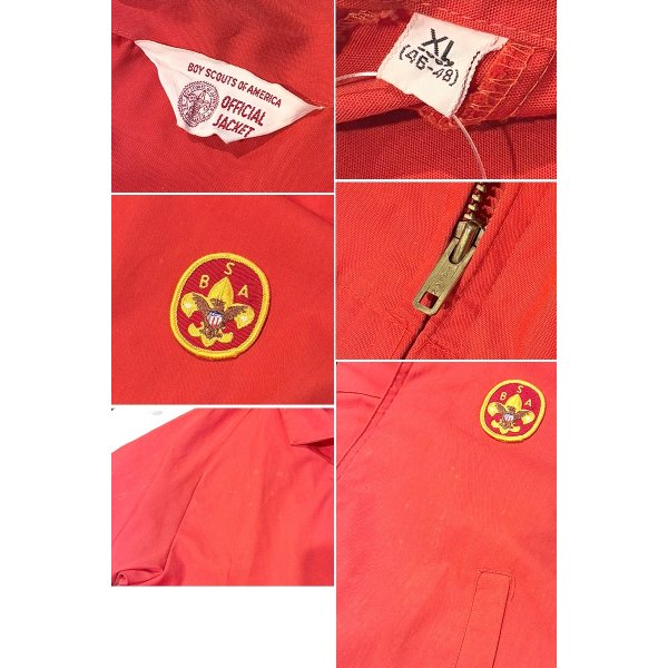 画像2: 〜70’ｓ【ビンテージ】ボーイスカウト【BOY SCOUT OF AMERICA】【赤】【スウィングトップ】【ジップアップブルゾン】【サイズXL】 