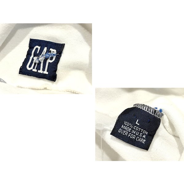 画像2: 90's ビンテージ USA製【GAP】オールドギャップ【白】無地【タートルネックロンT】【サイズL】 