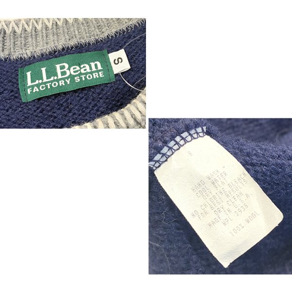 画像2: USA製 ビンテージ【L.L.Bean Factory store】L.L.ビーン【紫ｘグレーリブ】【セーター】【レディースＳ】 