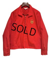 〜70’ｓ【ビンテージ】ボーイスカウト【BOY SCOUT OF AMERICA】【赤】【スウィングトップ】【ジップアップブルゾン】【サイズXL】 