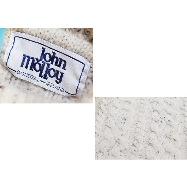 画像2: 【アイルランド製】ビンテージ【John Molloy】ジョン モロイ ネップ入り【タートルネック】【フィッシャーマンセーター】【サイズS程度】  