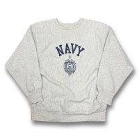 80’s【USA製】ビンテージ【Champion】チャンピオン【リバースウィーブ】U.S.NAVY【USNA】スウェット【サイズXL】 