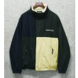 画像1: 90's【ビンテージ】【nautica】【ノーティカ】【緑ｘ紺ｘ白 切替】ｘ【生成り】リバーシブル  コットン ジップアップブルゾン【サイズL程度】<br> (1)
