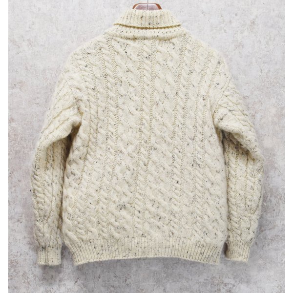 画像3: 【アイルランド製】ビンテージ【John Molloy】ジョン モロイ ネップ入り【タートルネック】【フィッシャーマンセーター】【サイズS程度】  