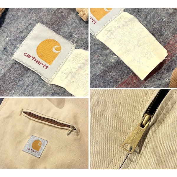 画像2:  USA製 ビンテージ【carhartt】【カーハート】デトロイトジャケット【ダック地】裏地ブランケット【US44】 