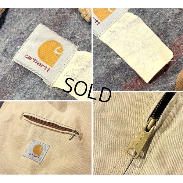画像2:  USA製 ビンテージ【carhartt】【カーハート】デトロイトジャケット【ダック地】裏地ブランケット【US44】 