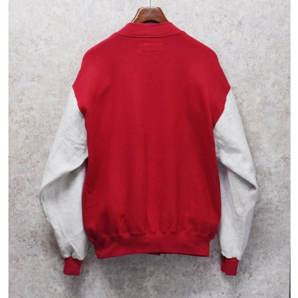画像3: 90's USA製【ビンテージ】RUSSEL【ラッセル】【赤ｘグレー】【スウェットスタジャン】【サイズM】 