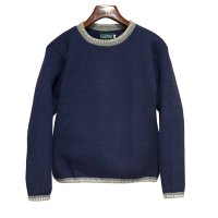 USA製 ビンテージ【L.L.Bean Factory store】L.L.ビーン【紫ｘグレーリブ】【セーター】【レディースＳ】 