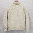 画像1: 【アイルランド製】ビンテージ【John Molloy】ジョン モロイ ネップ入り【タートルネック】【フィッシャーマンセーター】【サイズS程度】 <br> (1)