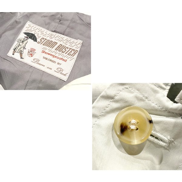 画像2: ほぼ未使用 ~70s【STORM BUSTER】ビンテージ ストームバスター【ライトグレー】【レインコート】【ステンカラーコート】【スプリングコート】【サイズM】 