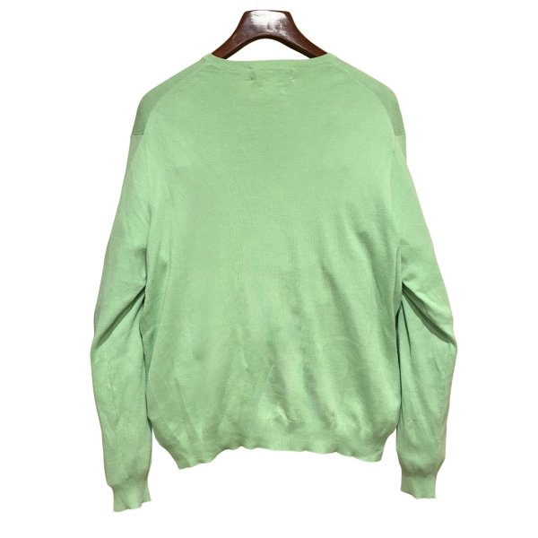 画像3: ビンテージ【ラルフローレン】POLO RALPH LAUREN【黄緑】【Vネック】PIMAコットン【コットンセーター】【サイズXL】  
