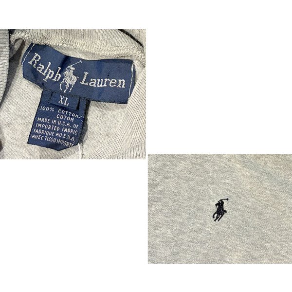 画像2: 90s~ USA製【ラルフローレン】POLO RALPH LAUREN ビンテージ【グレー】【タートルネックロンT】【サイズXL】 