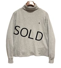 90s~ USA製【ラルフローレン】POLO RALPH LAUREN ビンテージ【グレー】【タートルネックロンT】【サイズXL】 