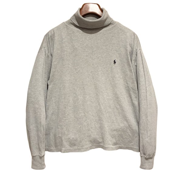 画像1: 90s~ USA製【ラルフローレン】POLO RALPH LAUREN ビンテージ【グレー】【タートルネックロンT】【サイズXL】 