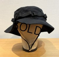 【デッドストック】U.S.ARMY HAT SUN HOT WEATHER TYPE2 黒【ブーニーハット】【7 1/2】 