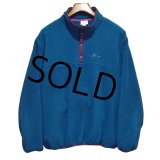 程度良好 90's~ 【ビンテージ】【ＬＬビーン】【L.L.bean】【エメラルドｘ紫】【プルオーバーフリース】サイズＭ－Ｌ 