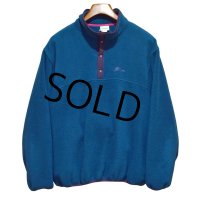 程度良好 90's~ 【ビンテージ】【ＬＬビーン】【L.L.bean】【エメラルドｘ紫】【プルオーバーフリース】サイズＭ－Ｌ 