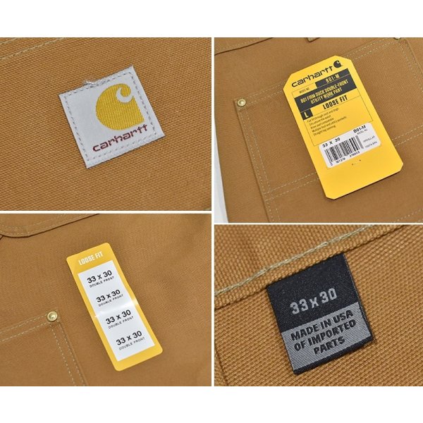 画像2: 未使用 デッドストック 【USA製】【カーハート】【carhartt】ダックカラー ルーズフィット【ダブルニー】ワークパンツ【ペインターパンツ】【33ｘ30】 