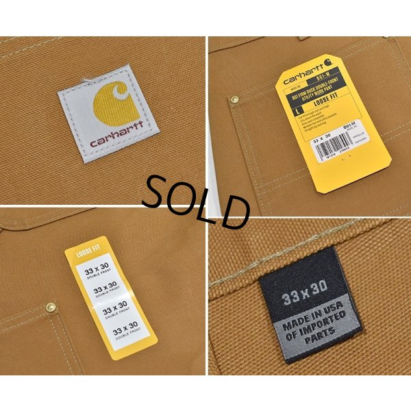 画像2: 未使用 デッドストック 【USA製】【カーハート】【carhartt】ダックカラー ルーズフィット【ダブルニー】ワークパンツ【ペインターパンツ】【33ｘ30】 