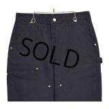 デッドストック 【USA製】【未使用】【カーハート】【carhartt】黒【コットン】ダブルニー ワークパンツ【ペインターパンツ】【32ｘ28】 