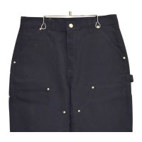デッドストック 【USA製】【未使用】【カーハート】【carhartt】黒【コットン】ダブルニー ワークパンツ【ペインターパンツ】【32ｘ28】 
