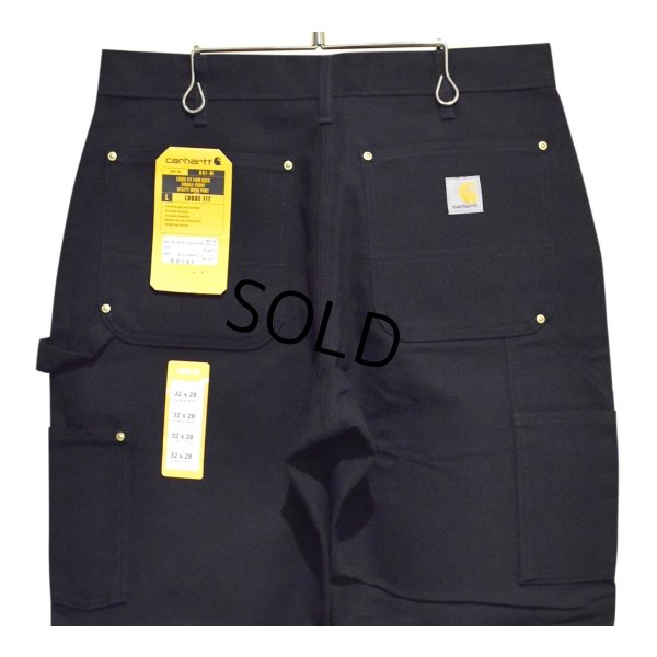 画像5: デッドストック 【USA製】【未使用】【カーハート】【carhartt】黒【コットン】ダブルニー ワークパンツ【ペインターパンツ】【32ｘ28】 