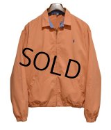 90's USA製 ビンテージ【ラルフローレン】【RALPH LAUREN】【サーモンオレンジ】【スウィングトップ】【ジップアップブルゾン】【サイズＬ】 