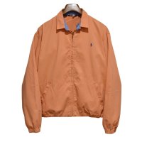 90's USA製 ビンテージ【ラルフローレン】【RALPH LAUREN】【サーモンオレンジ】【スウィングトップ】【ジップアップブルゾン】【サイズＬ】 