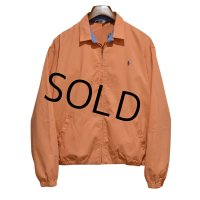 90's USA製 ビンテージ【ラルフローレン】【RALPH LAUREN】【サーモンオレンジ】【スウィングトップ】【ジップアップブルゾン】【サイズＬ】 