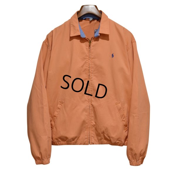 画像1: 90's USA製 ビンテージ【ラルフローレン】【RALPH LAUREN】【サーモンオレンジ】【スウィングトップ】【ジップアップブルゾン】【サイズＬ】 