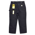 画像4: デッドストック 【USA製】【未使用】【カーハート】【carhartt】黒【コットン】ダブルニー ワークパンツ【ペインターパンツ】【32ｘ28】<br> (4)