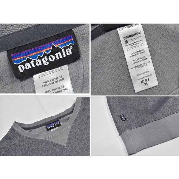 画像2: 【パタゴニア】patagonia グレー 2トーン 前Ｖ スウェット【サイズXL】 