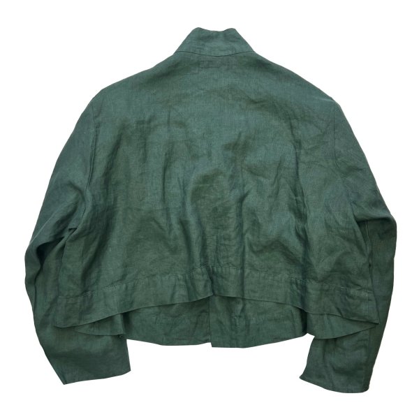 画像3: 【FLAX】フラックス【リネン】緑【シャツジャケット】【リネンシャツ】【レディース古着】【Ｌ程度】 