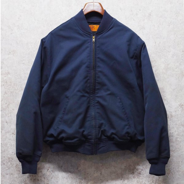 画像1: 80's【USA製】【ビンテージ】【ディッキーズ】【Dickies】【紺地】【中綿入り】【ワークジャケット】ワークブルゾン【サイズXL-R】 